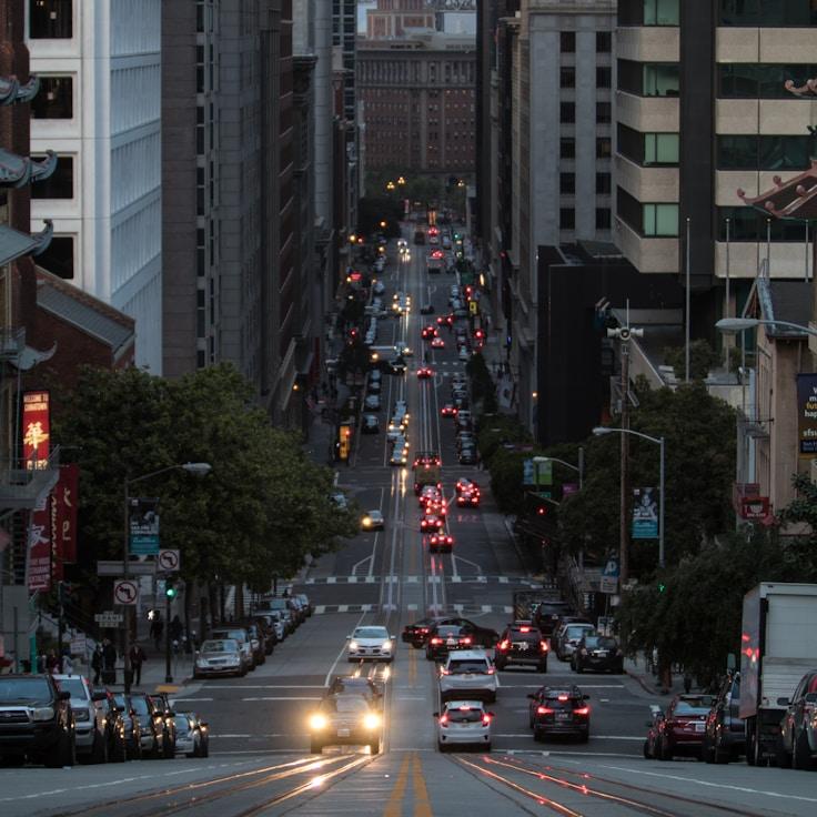 City skyline in Madrid, Spain